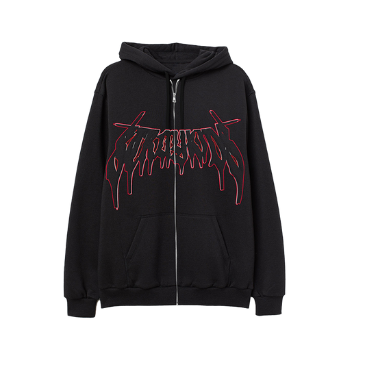 dominATE TOUR BLACK ZIP-UP HOODIE